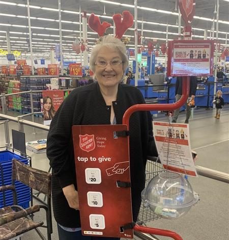 Meet Anita! She is one of our faithful bell ringer volunteers who is known to sign up for double shifts. Next time you see her, stop by and say hello.