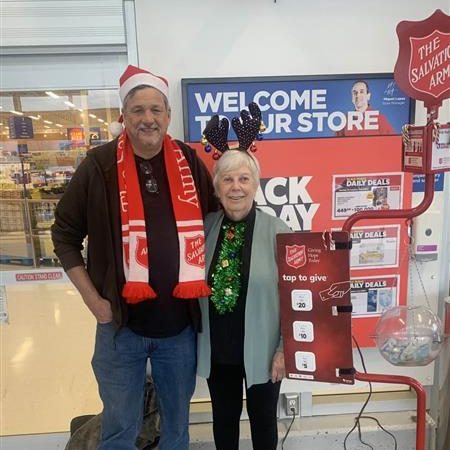 Meet Ian and  Gloria! Not only do they give their gift of time to our Christmas Kettle Campaign, they also volunteer all year round in our Thrift Store Donation Centre. We think they are pretty great people!!