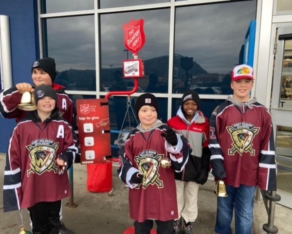 More of our little hockey hereos in our community ringing the kettle bell at London Drugs
