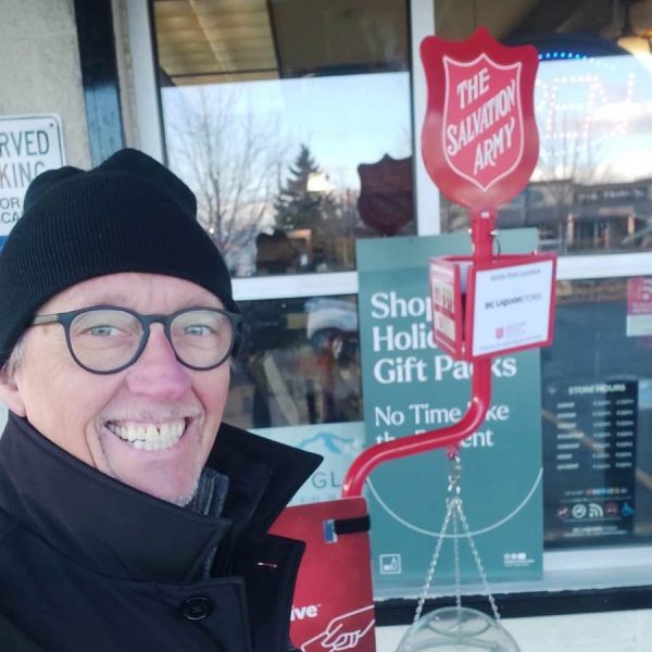 Pastor Don Richmond ringing the kettle bells for The Westside Salvation Army